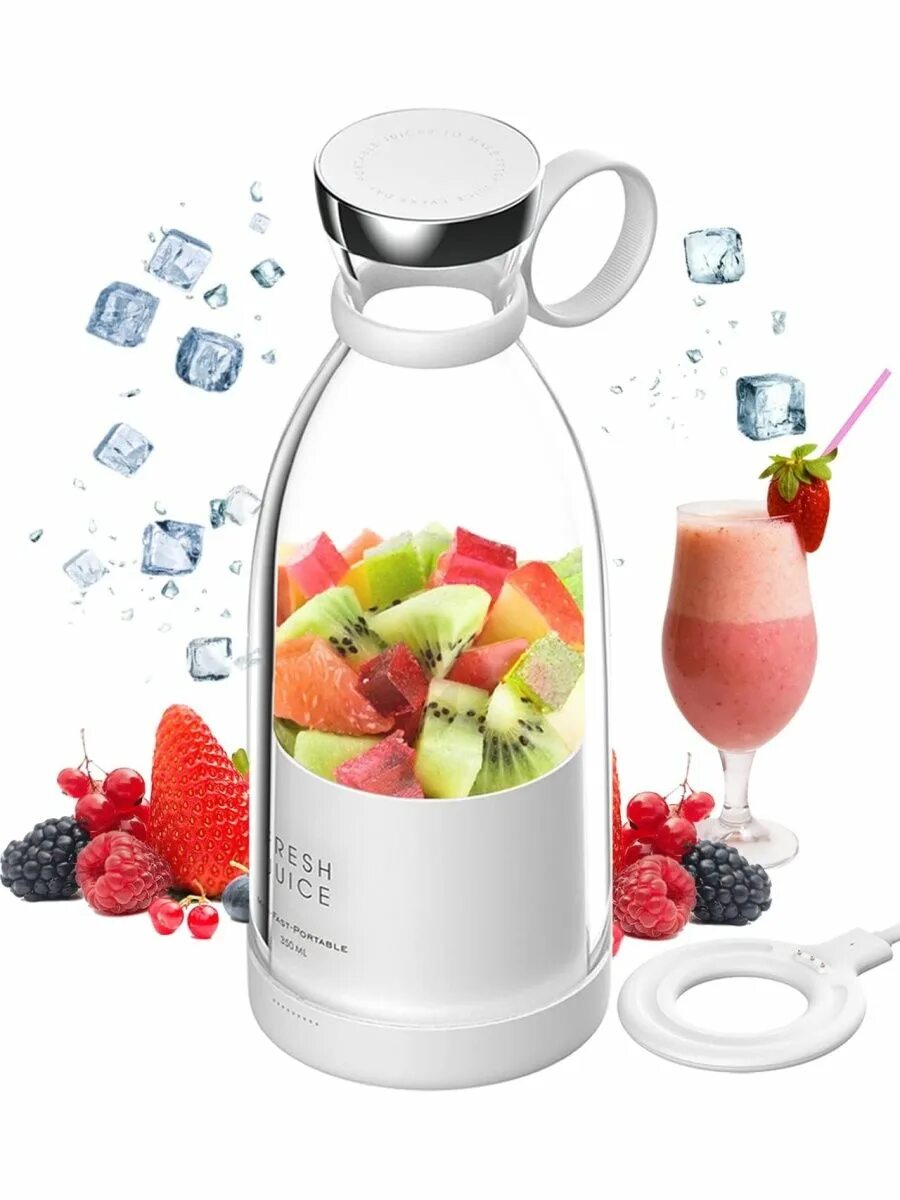 Блендер juice. Бутылка фреш джус блендер. портативный мини блендер fresh juice. портативный блендер для смузи fresh juice, 500мл. (белый). fresh juice бутылка блендер.