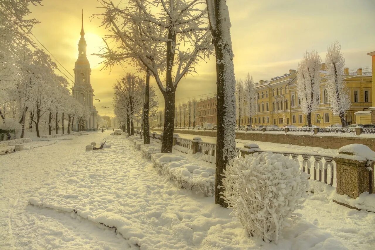 True Russian winter in Saint Petersburg По-настоящему русская зима в Петербурге