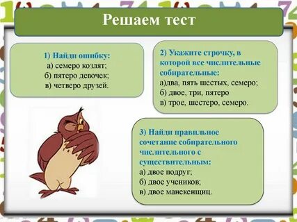 Собирательные числительные 5 котенок