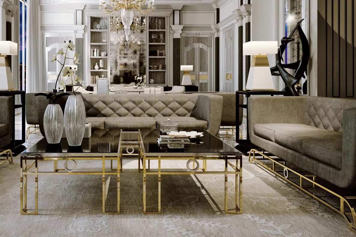 Итальянская гостиная Luxury Project фабрики ELLEDUE Композиция 05 - Ital-Collect