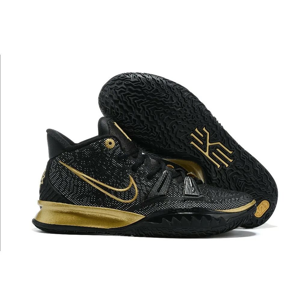 Nike Kyrie 7 Black Gold. Nike Kyrie 7 черные. Nike Kyrie 7 черно золотые. Кайри 7 Голд.