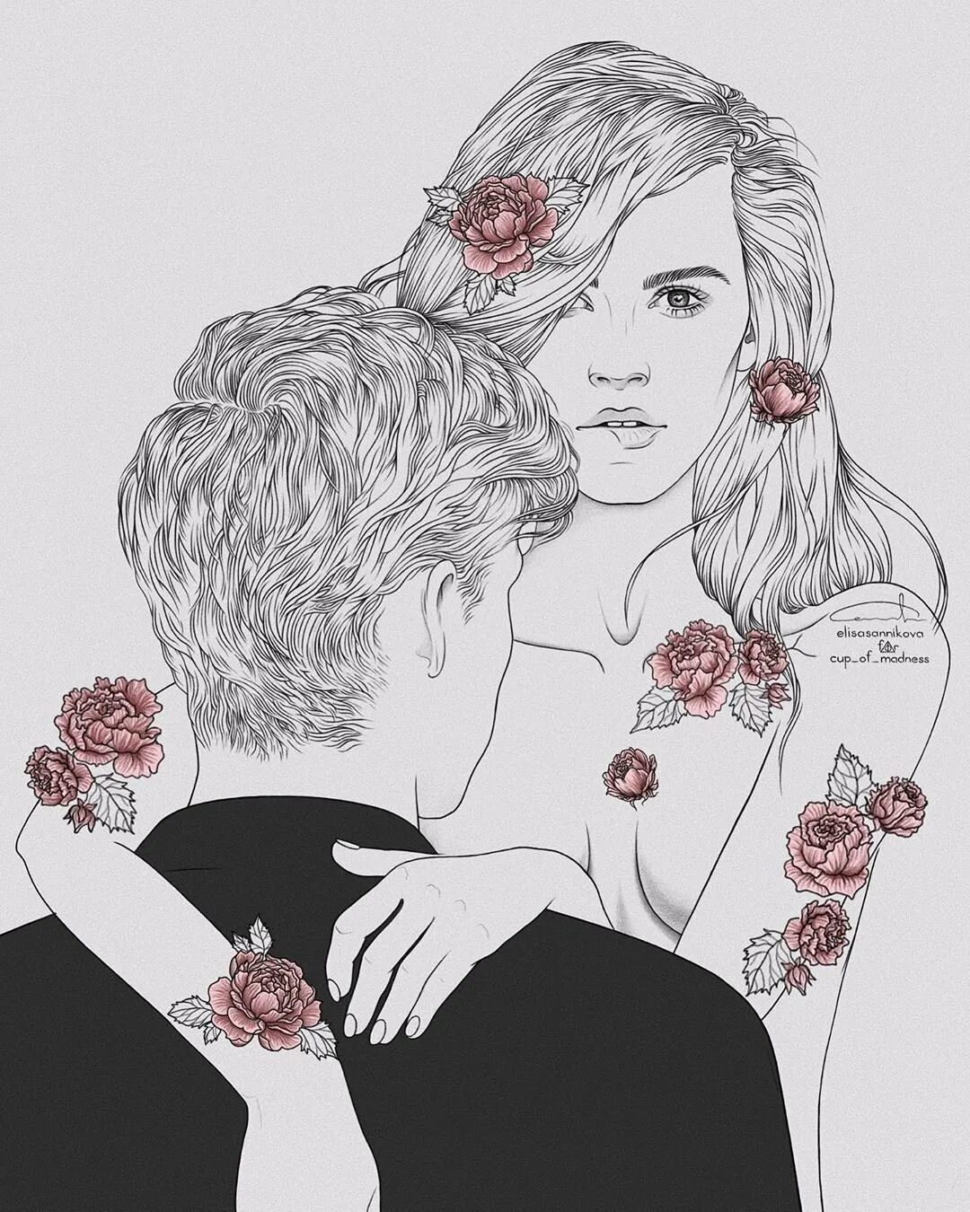 Ханахаки драмиона. Amor deliria nervosa драмиона. Ханахаки драмиона. Ханахаки гермиона грейнджер. Гермиона грейнджер фан арт.