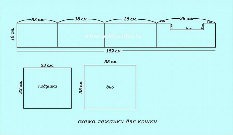 Как сшить лежанку выкройки