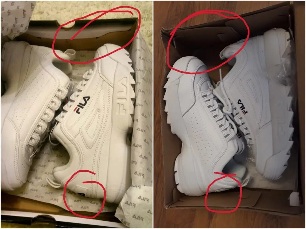 Как определить кроссовки. Кроссовки fila подделка. оригинальные кроссовки и подделки. подделка и оригинал кроссовки. оригинальные и поддельные кроссовки.
