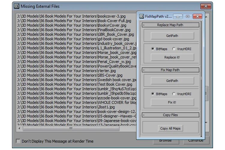 Missing external. 3д макс missing external files. полезные скрипты для 3д макс 2025. missing external files 3d max что делать. imagecomphelper 3ds max.