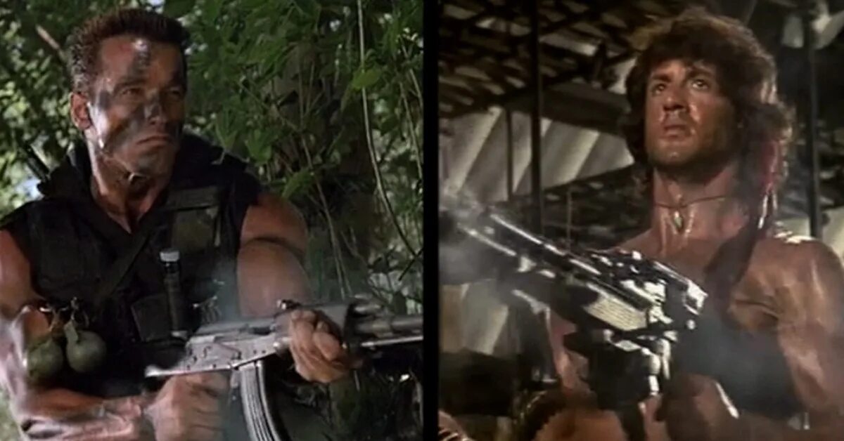 Арнольд против сильвестра сталлоне. Рембоарнольд шварценеггер. Рэмбо 3 1988. Сталлоне с наступающим. Ван дамм рэмбо.