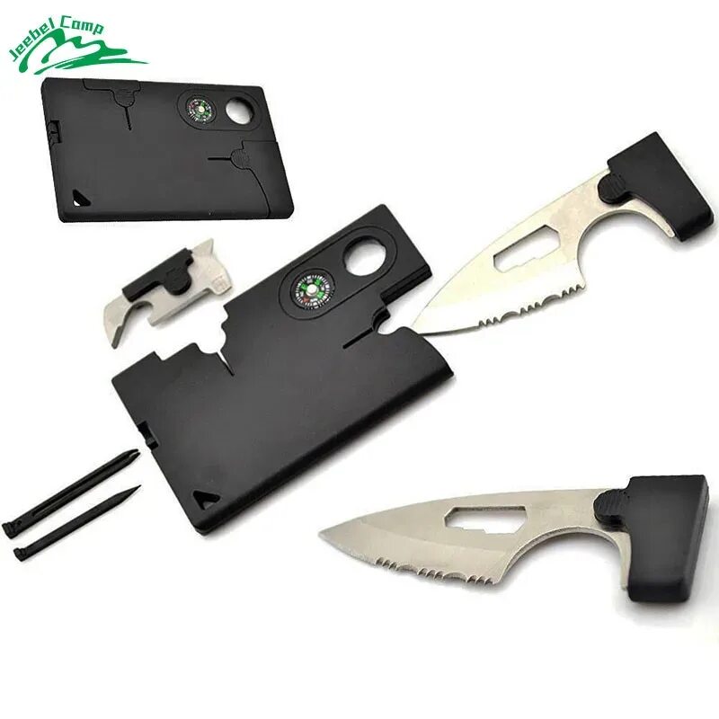 Мультитул Pocket Survival Tool. Мини нож EDC для выживания. Карта-мультитул JSH justcard Knifemeter. Mini Pocket EDC.