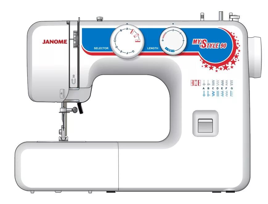 Надежные швейные машинки для дома. Janome my Style 80. Janome my Style 100. Швейная машинка Janome. Джаноме MS.