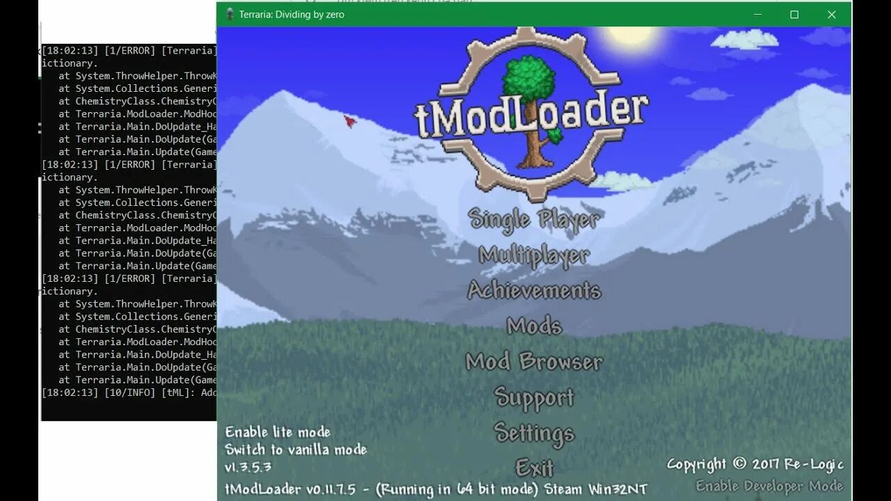 Террария tmodloader. Модлоадер террария. Тмодлоадер 1.4.4.9. Тмодлоадер 1.4.3.2. Tmod terraria 1.4