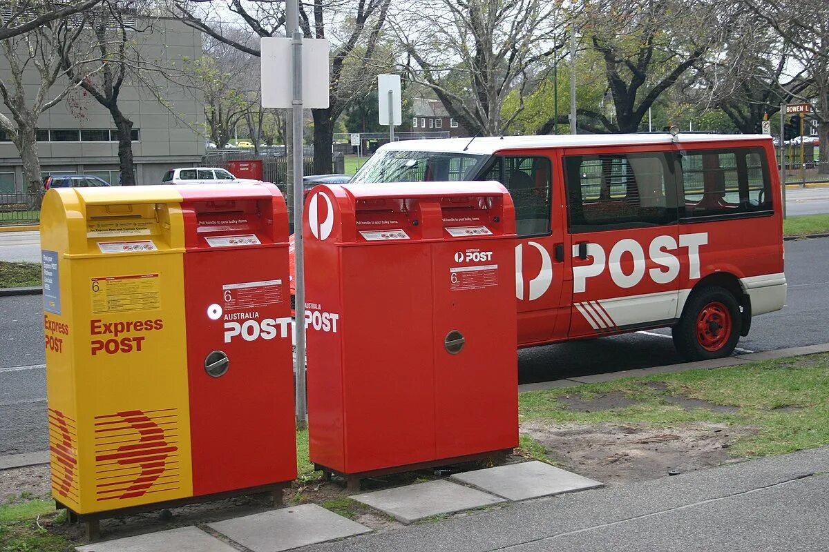 Пост post. Australia post. австралийская почта. американский почтовый ящик с флажком. post.