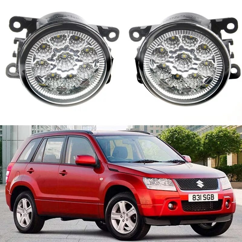 Vitara лампочки. Противотуманная фара Suzuki Grand Vitara led. Сузуки Гранд Витара ПТФ led 2007. Диодные туманки на Сузуки Гранд Витара. ПТФ Гранд Витара 2011.