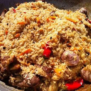 Вкусный плов на плите с курицей