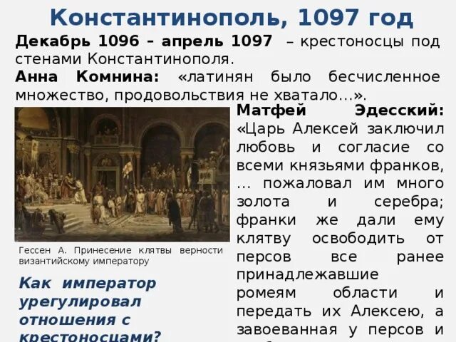 Что произошло в 1097. 1097 Год крестовый поход Константинополь. 1097 Год в истории 6 класс кратко. 1096 Крестовые походы таблица. 1097 Год история 6 класс.