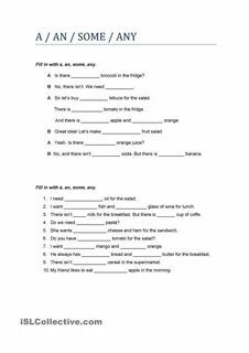 Some any a lot упражнение