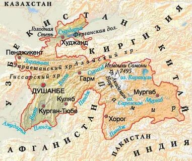 Карта таджикистан через спутник онлайн 2020