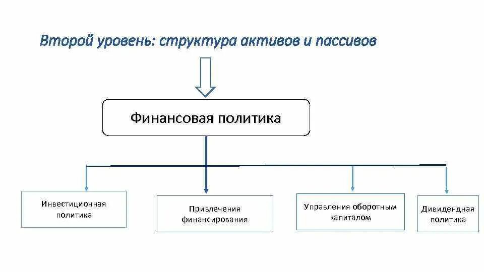 Стратегия управления активами. Политика финансирования активов организации. Политика управления пассивами. Финансовое планирование, иерархия и структура. Тип политики управления активами и пассивами.