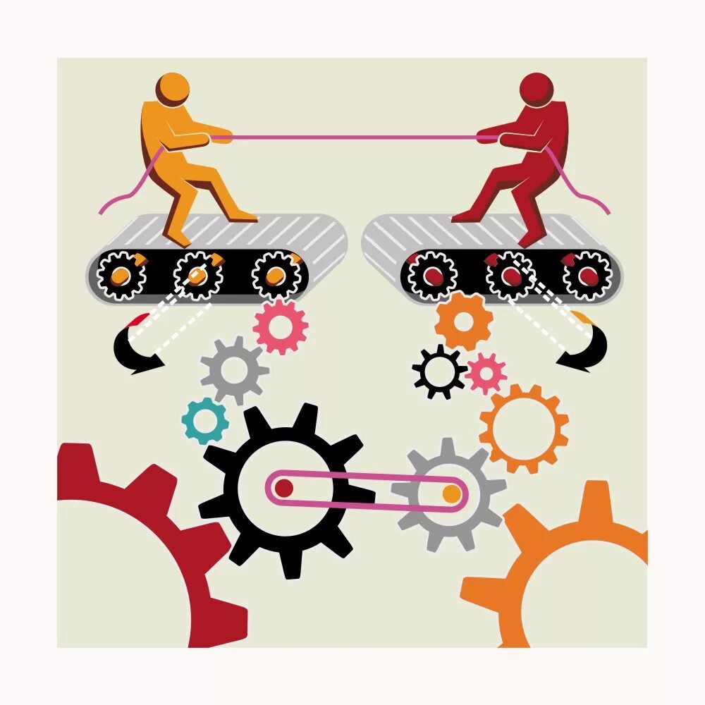 Бизнес иллюстрации. Трансформация ситуации. Трансформация отчетности. Стремление к счастью. Разум и вселенная.