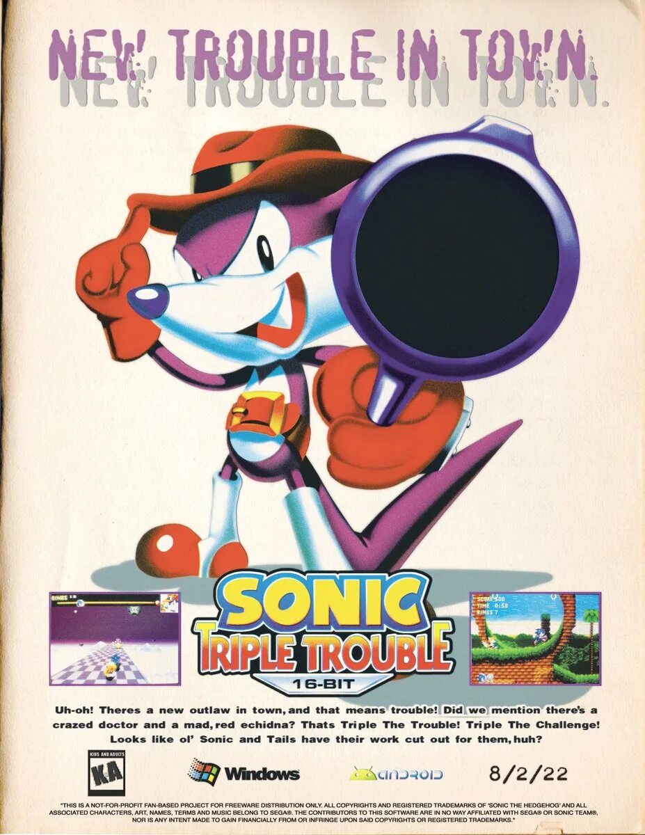 Sonic triple trouble 16 bit. Sonic triple trouble игра.