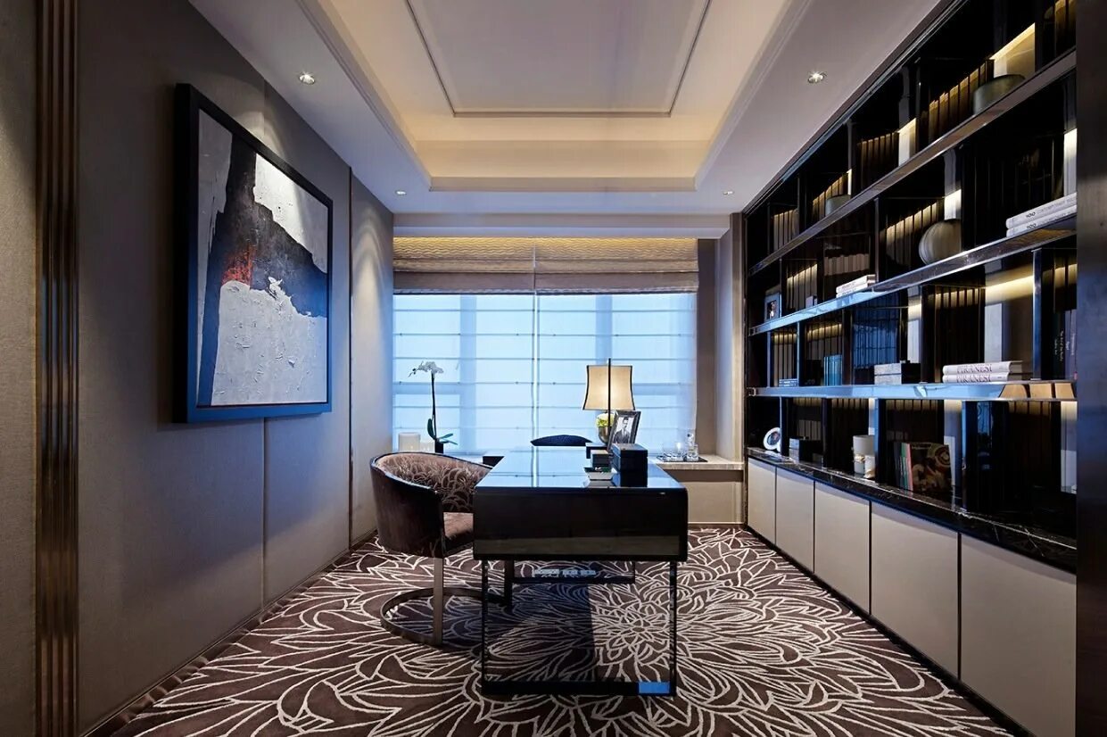 Интерьер рабочего кабинета. Интерьер кабинета в квартире. Интерьер современного кабинета. Интерьер домашнего кабинета в современном стиле. Красивый интерьер кабинета.