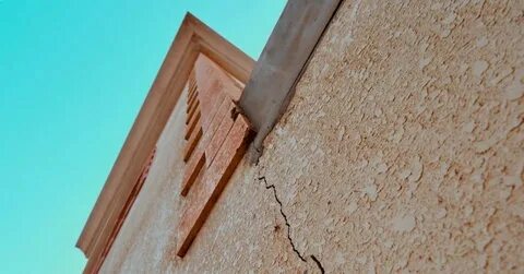 Cracked building