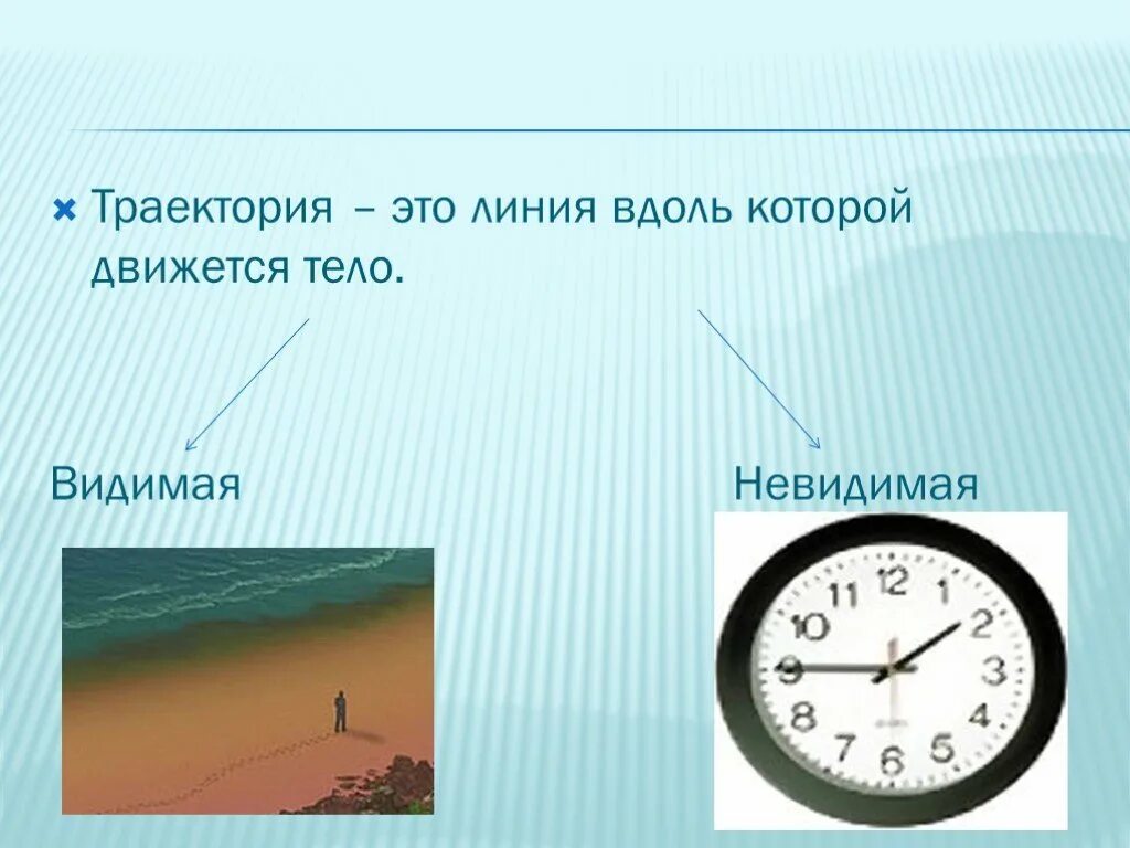 На примере можно увидеть. Траектория это линия вдоль которой движется тело. Невидимая Траектория примеры. Примеры видимой и невидимой траектории. Видимая Траектория.