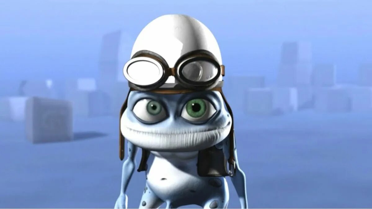 Лягушонок крейзи фрог видео. Crazy frog. crazy frog 2025. лягушонок в очках и шлеме.