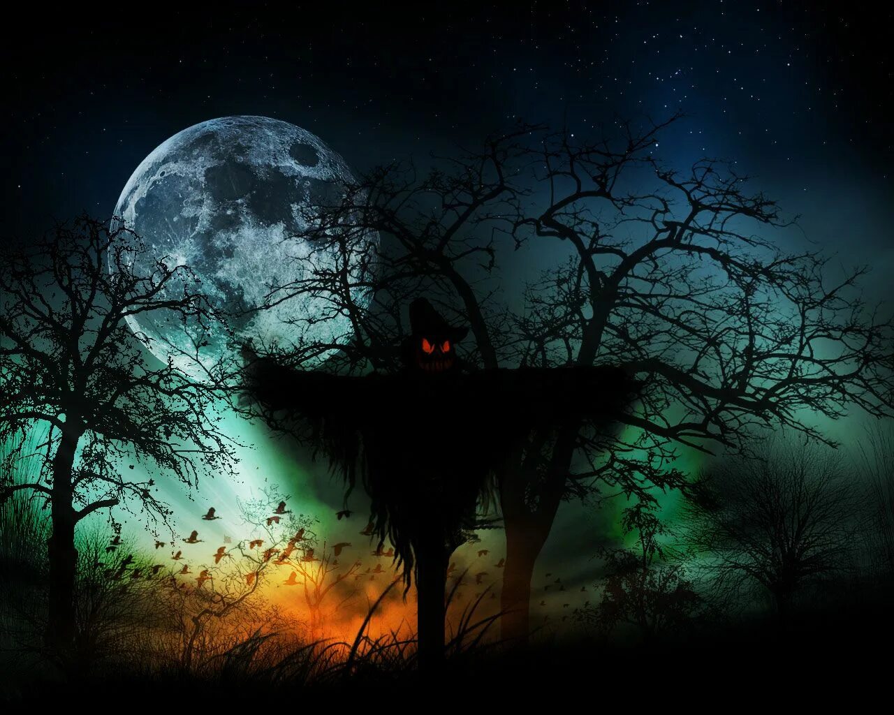 Хоррор night. Страшная ночь. Мистическая ночь. Страшный мистический лес. Страшный лес с луной.