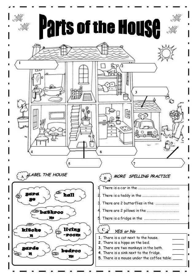 I like my house it is. Дом Worksheets. Комнаты на англ задания. Задания на комнаты по английскому. Задания по английскому на тему дом.