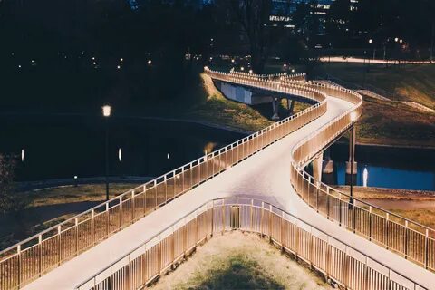 Новый пешеходный мост в пскове
