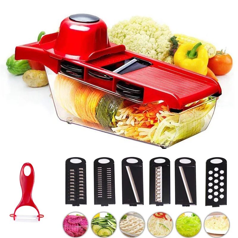 Терка для овощей с контейнером. Универсальная терка-слайсер Mandoline Slicer 6 in 1. Многофункциональная тёрка c контейнером Multifunctional Abjustable Shredder. Многофункциональная овощерезка 6в1 с контейнером Vegetable Cutter. Тёрка,овощерезка Стерлинг ск9340.