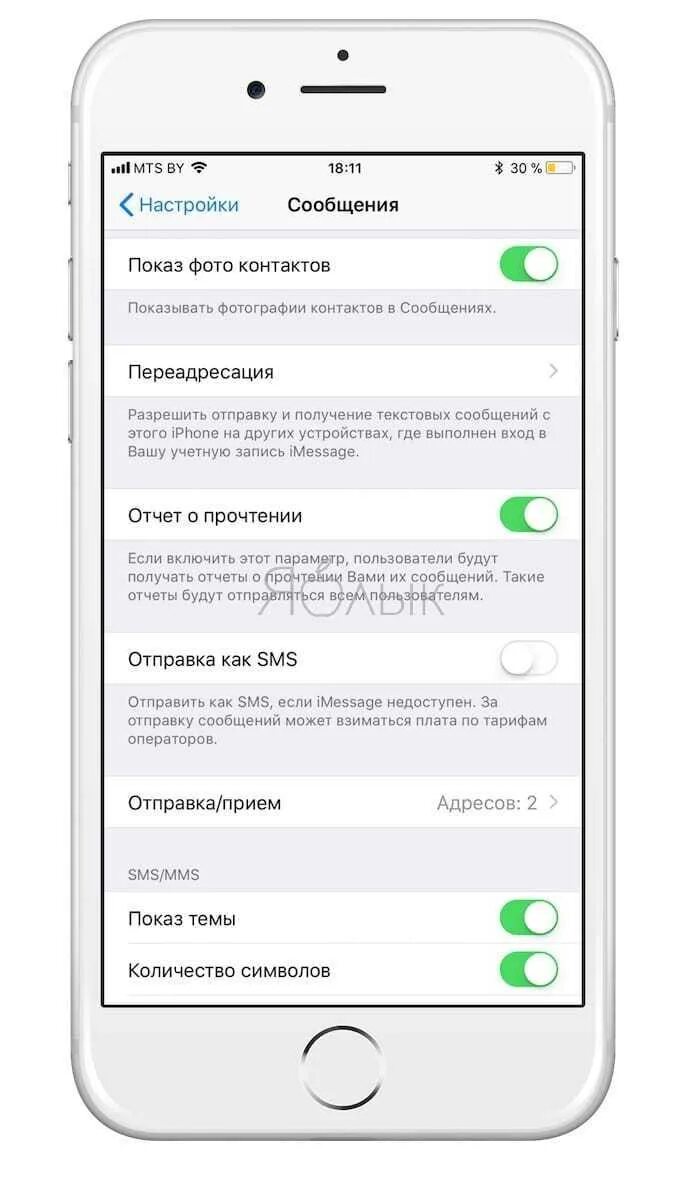 Уведомления о доставке смс. Отчет о доставке сообщений на айфоне. настройка мессенджера в айфоне. как настроить мессенджер на айфоне. отчёт о доставке смс на iphone.