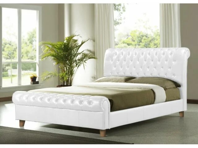 Кровать Dimax Экокожа Nitro White Эридан, 160х190 см за 48415р. Внешние габариты