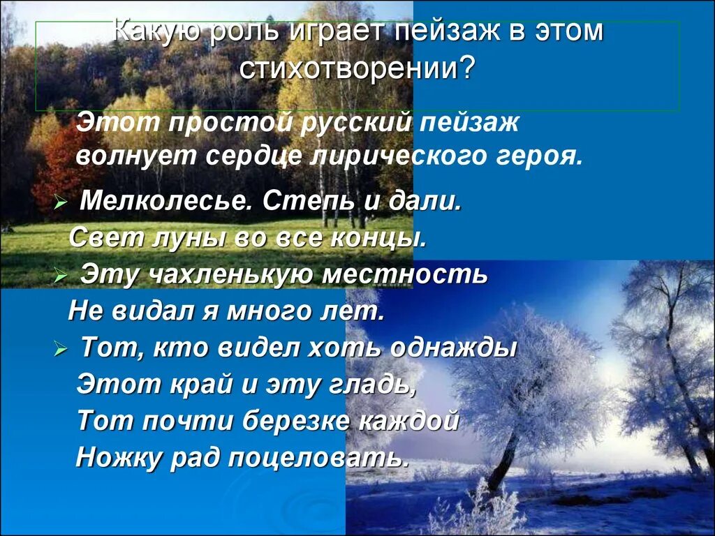 Мелколесье разбор. Стихотворение Есенина мелколесье степь и дали. Стихотворение про пейзаж. Стих который описывает пейзаж.