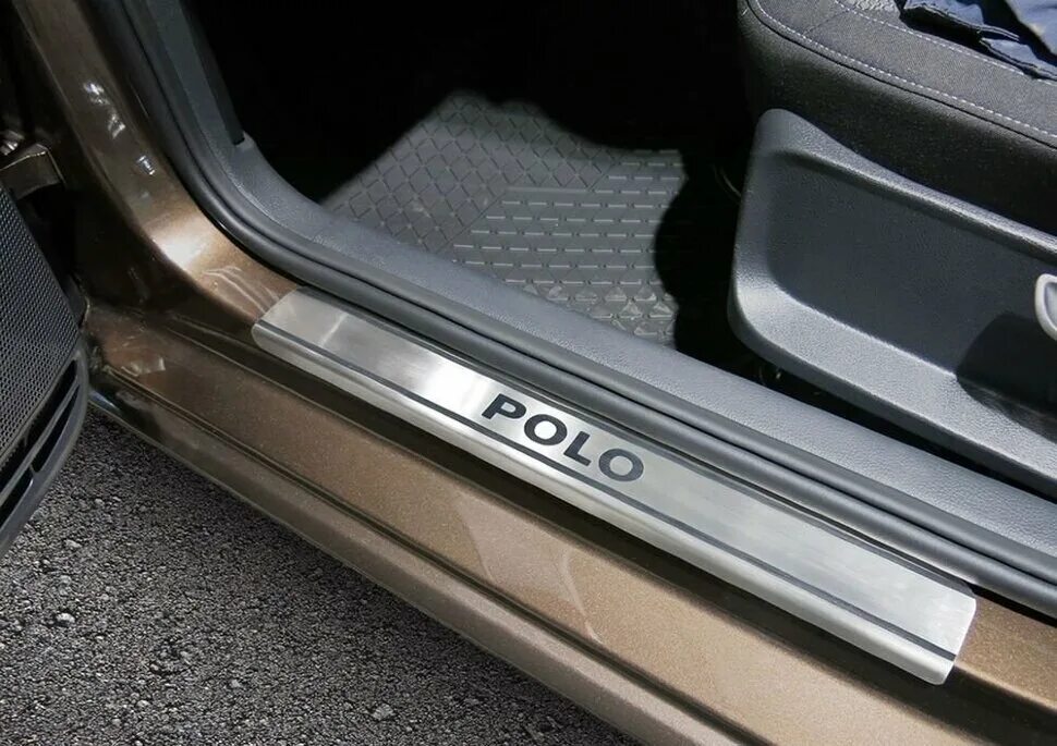 Купить накладки поло. Накладки на пороги Volkswagen Polo. Пороги Rival на Фольксваген. Накладки на пороги Фольксваген поло седан 2013. Накладки на пороги Фольксваген поло седан 2020.