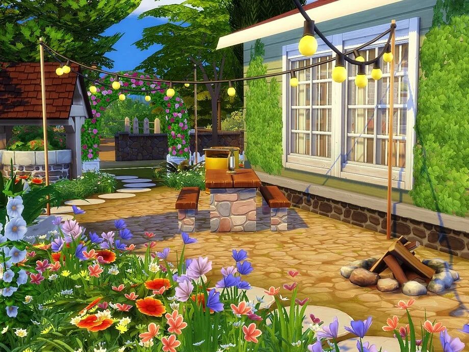 Задний двор симс 4. The sims 4 внутренний дворик. патио симс 4. sims 4 задний двор. двор в симс 4.
