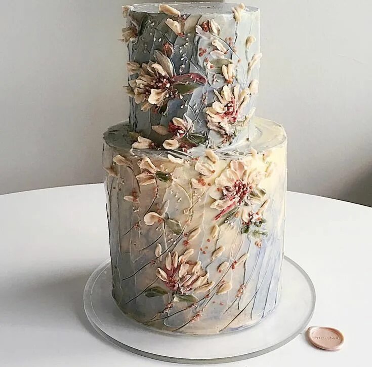 Оформление торта мастихином Absolutely Abstract to Painterly Impressionism—These Cakes Are True Works of Art