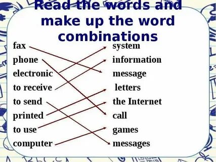 Make up word combinations перевод