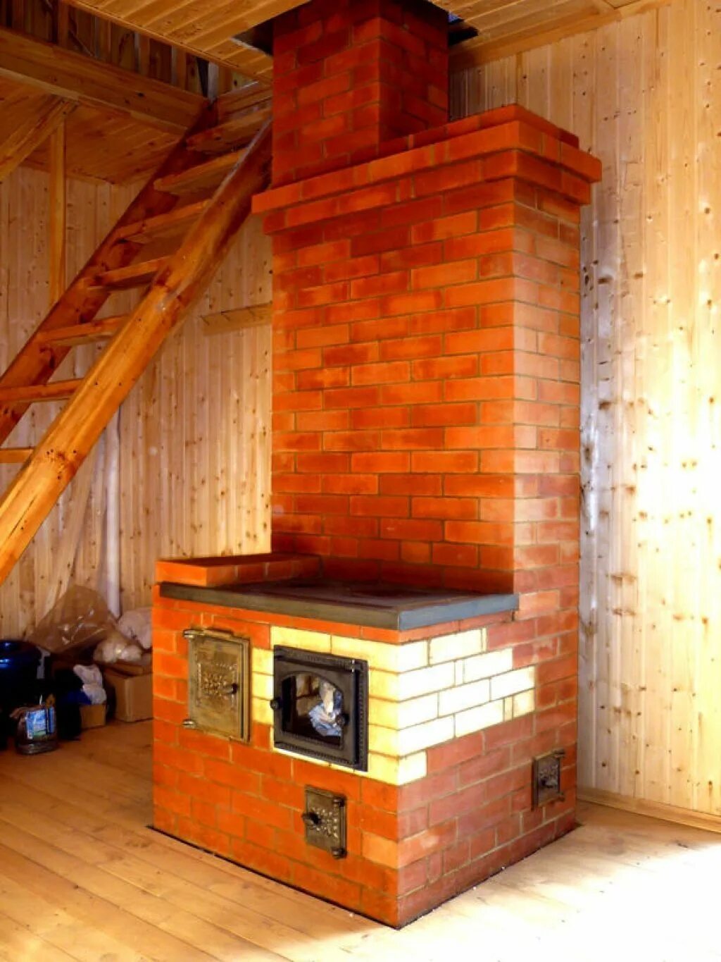 Вариант печи для дачи Combining a superb multi-fuel stove and a traditional range cooker. The hugely p