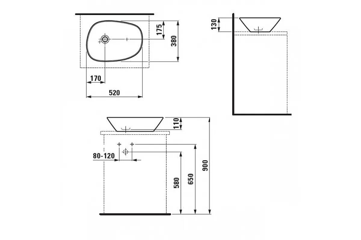 Laufen 8.1680.2.000.112.1. Раковина Laufen Ino 8.1230.2.000.109.1 50 см. Laufen 8.1230.0.000.109.1. Laufen Ino раковина-чаша 50х35х13. На какой высоте устанавливается раковина в ванне