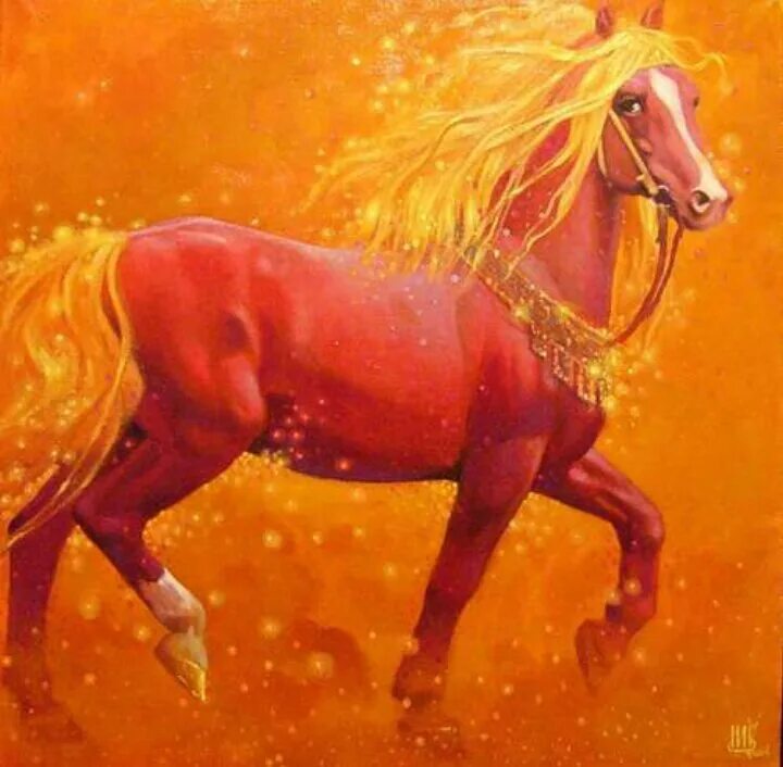 Розовый конь песни. Кобылица-златогривица. Красная лошадь. Красный конь. Конь красногривый.