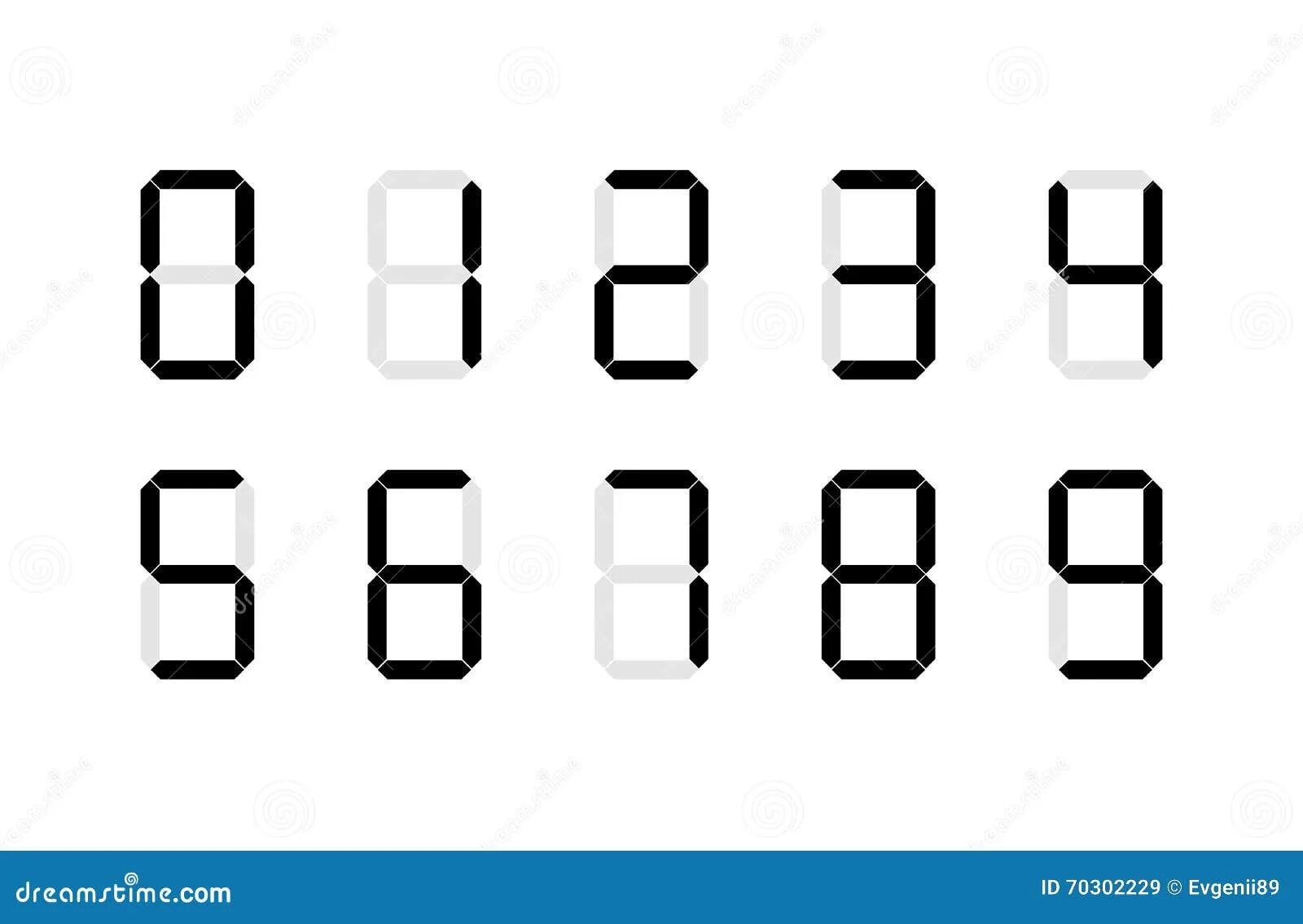 Цифры электронных часов. Сегментные цифры. Шрифт электронных часов. Шрифт на часах.