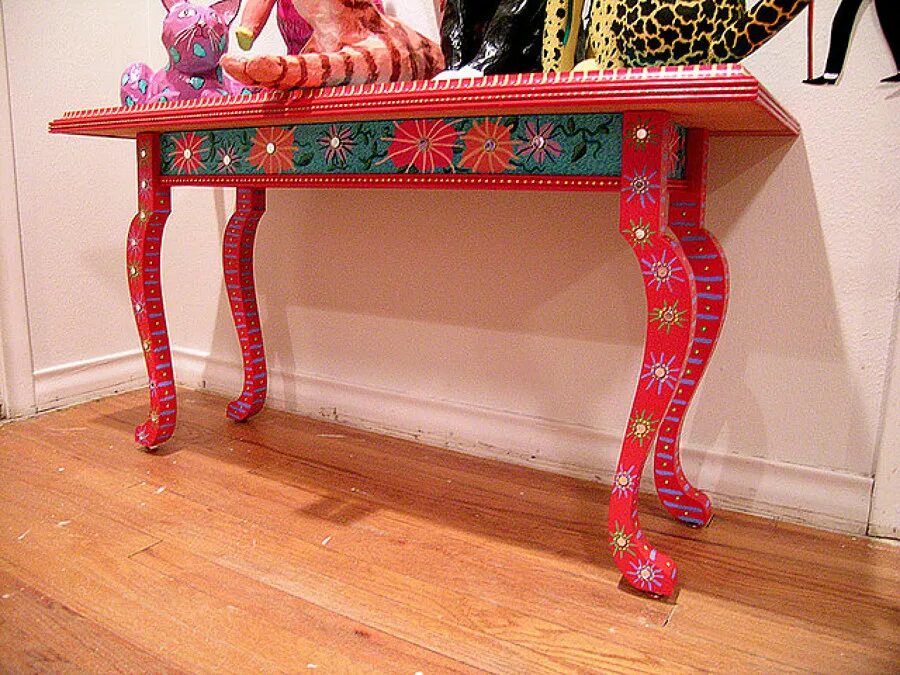 The table was painted