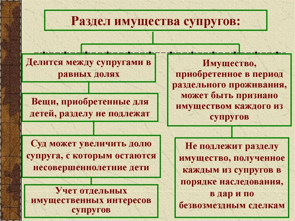 Что делится между супругами