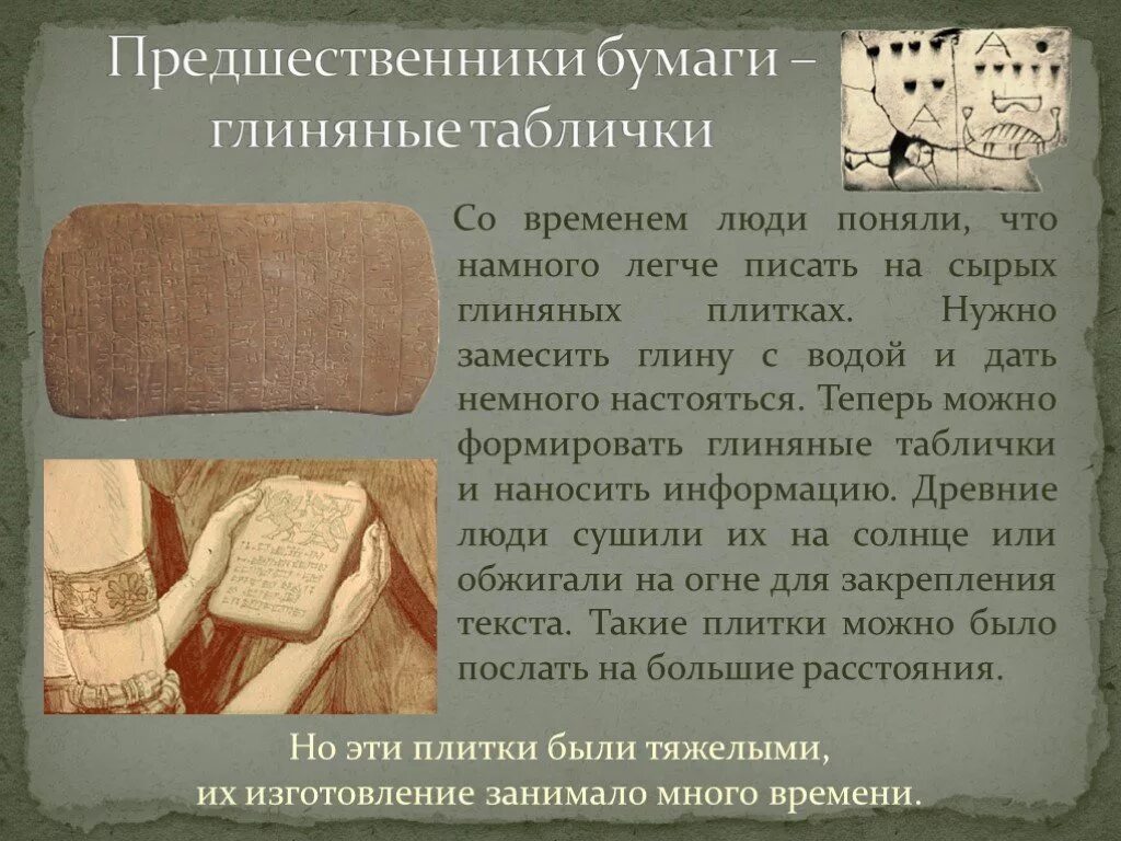Информация написанная на бумаге