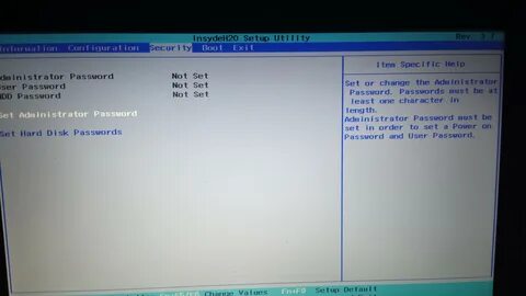 Настройка insydeh20 setup