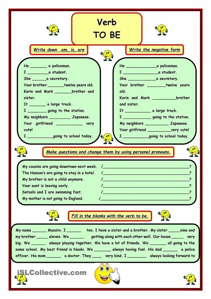 Make questions and write them down