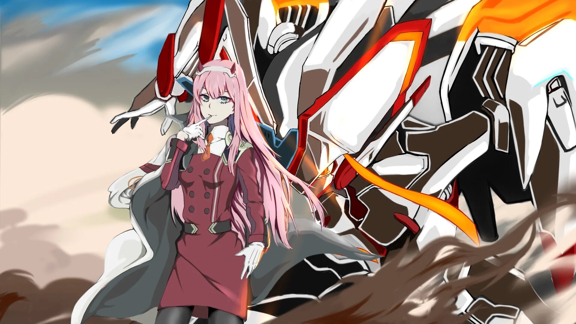 Zero 2 0. Стрелиция франкс. zero two франкс.