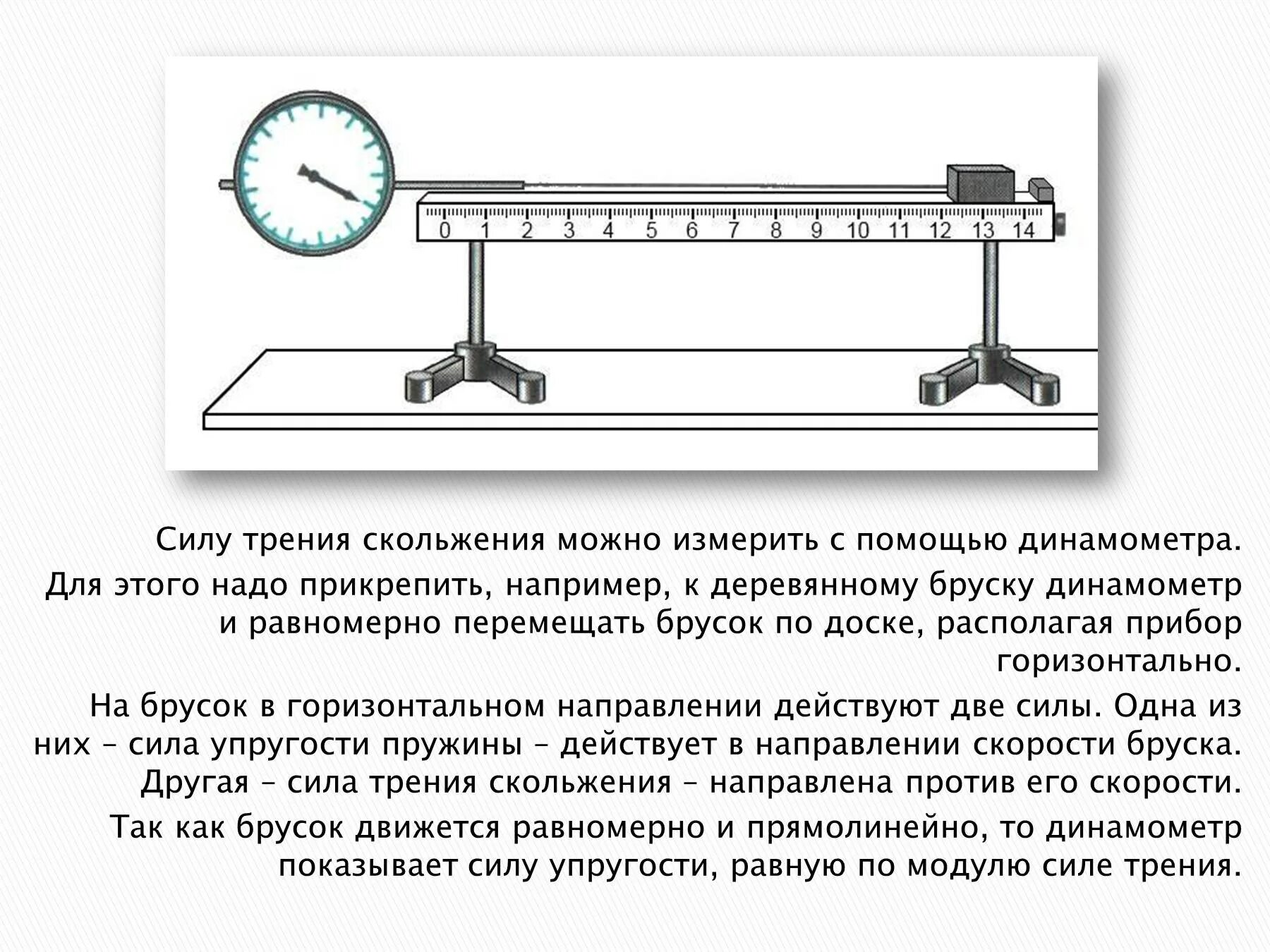 Динамометр брусок трение. Измерение силы трения с помощью динамометра 7 класс. Динамометр трения скольжения. Измерение силы с помощью динамометра