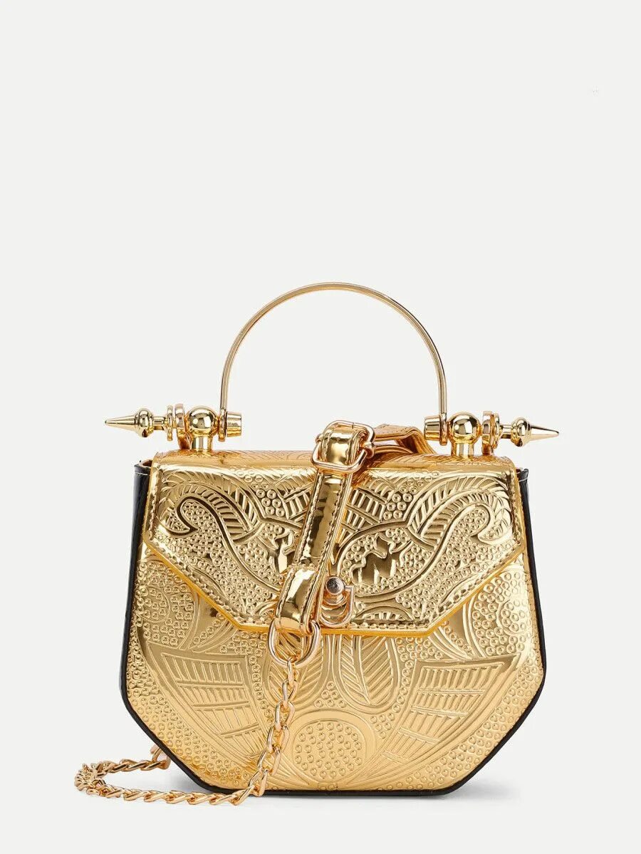 Moschino Golden Dollars Bauletto Bag w/ Tassel Bags, Purse wallet, Leather tasse