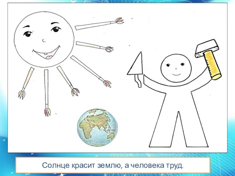 Земля красит пословица. Землю красит солнце а человека труд. пословица землю красит солнце а человека. пословица землю красит солнце а человека труд. землю красит солнце а человека труд рисунок.